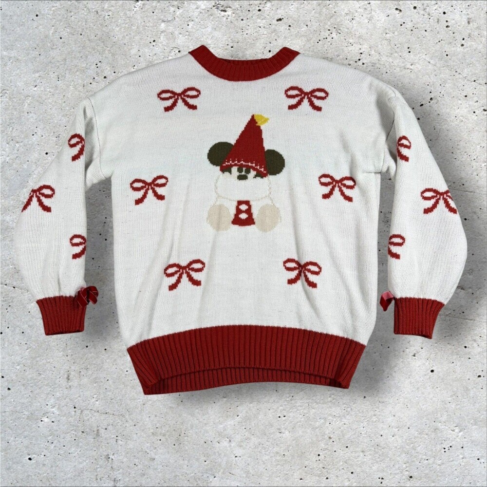 Tokyo Disney Resort Lil Rin Rin Christmas Sweater Mickey Mouse Japan Exclusive